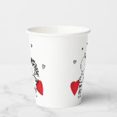 バレンタインデーの一時的な刺青 紙コップ (左)