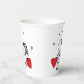 バレンタインデーの一時的な刺青 紙コップ (右)