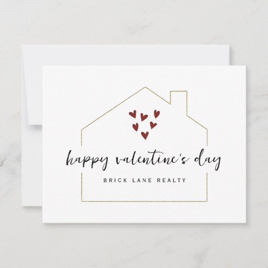 バレンタインデーの不動産プロモーション カード (正面)