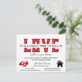 バレンタインデーの不動産マーケティング シーズンポストカード (スタンド正面)