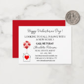 バレンタインデーの不動産マーケティング ノートカード (正面/裏面インサイチュ)