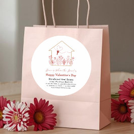 バレンタインデーの不動産仲介業者向けステッカー ラウンドシール