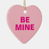 バレンタインデーの会話のハート セラミックオーナメント (右)