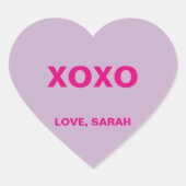 バレンタインデーの会話ハート ハートシール (正面)