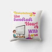 バレンタインデーの先生への素晴らしい贈り物 クッション (裏面)