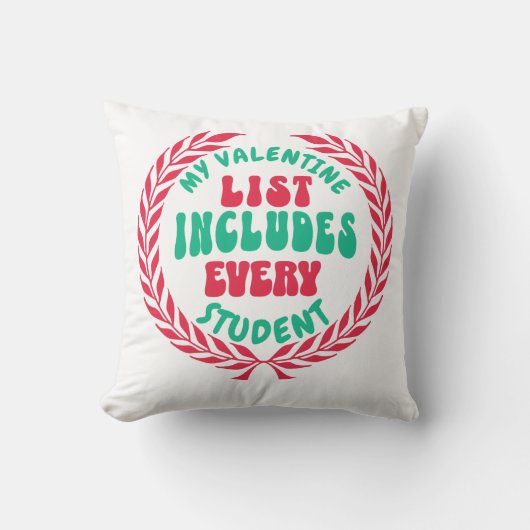 バレンタインデーの先生への素晴らしい贈り物 クッション (正面)