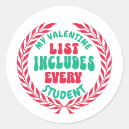 バレンタインデーの先生への素晴らしい贈り物 ラウンドシール