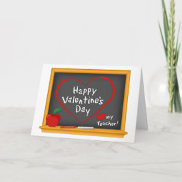 バレンタインデーの先生 サンキューカード