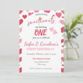 バレンタインデーの共同誕生日招待状 招待状 (スタンド正面)