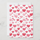 バレンタインデーの共同誕生日招待状 招待状 (裏面)