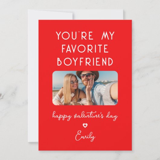 バレンタインデーの写真あなたは私の彼氏お気に入りの シーズンカード (正面)