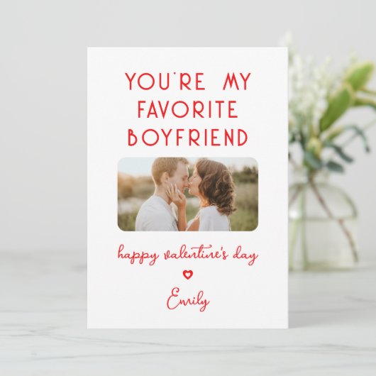 バレンタインデーの写真あなたは私の彼氏お気に入りの シーズンカード (スタンド正面)