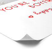 バレンタインデーの写真あなたは私の彼氏お気に入りの ポスター (角)