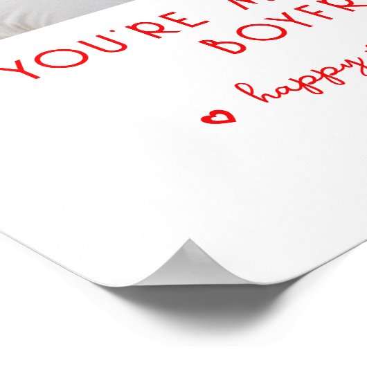 バレンタインデーの写真あなたは私の彼氏お気に入りの ポスター (角)