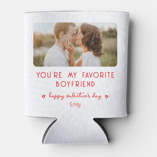 バレンタインデーの写真あなたは私の彼氏お気に入りの 缶クーラー (正面)