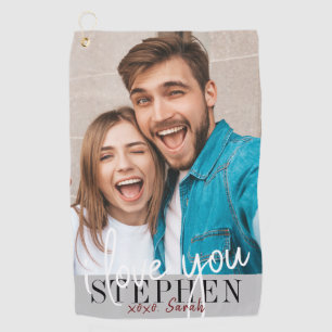 バレンタインデーの写真が大好き ゴルフタオル