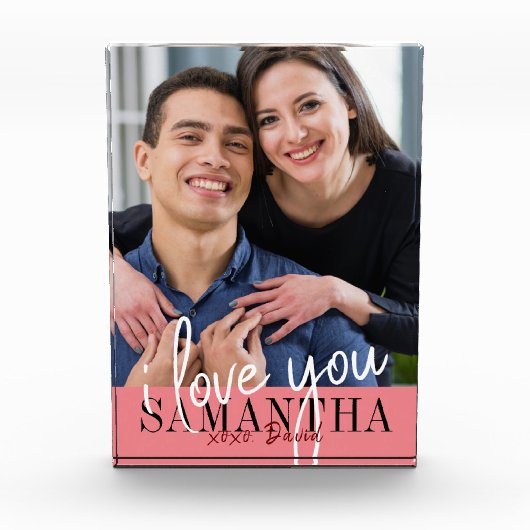 バレンタインデーの写真が大好き フォトブロック (正面)