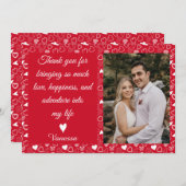 バレンタインデーの写真でハート柄をパーソナライズ   シーズンカード (正面/裏面)