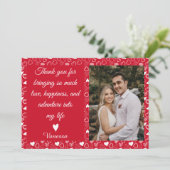 バレンタインデーの写真でハート柄をパーソナライズ   シーズンカード (スタンド正面)