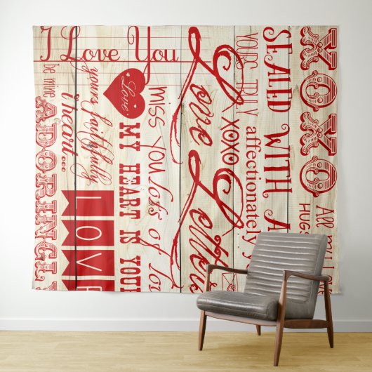 バレンタインデーの写真の背景タペストリー タペストリー (インサイチュ(横))