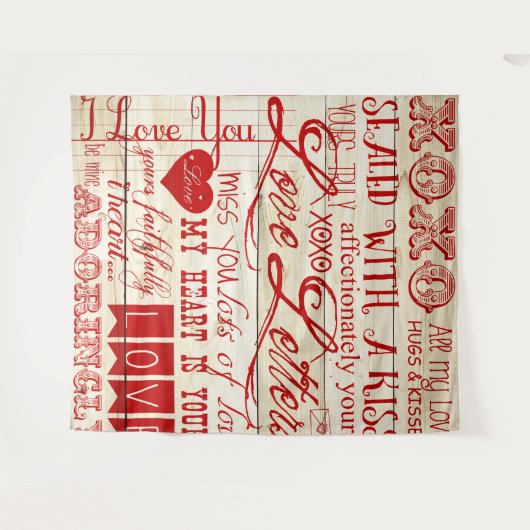 バレンタインデーの写真の背景タペストリー タペストリー (正面(横))