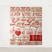 バレンタインデーの写真の背景タペストリー タペストリー (正面)