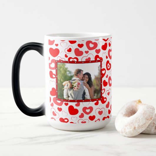 バレンタインデーの写真をカスタマイズする モーフィングマグカップ (ドーナツ)