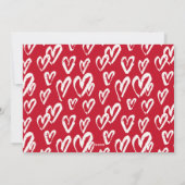 . .バレンタインデーの写真をハグの赤白人に送る シーズンカード (裏面)