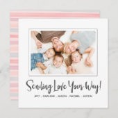 バレンタインデーの写真カード シーズンカード (正面/裏面)