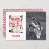 バレンタインデーの写真カード シーズンカード (正面/裏面)