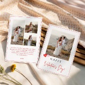 バレンタインデーの写真カード、ピンクと赤のハート ヴァレンタイン カード