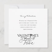 バレンタインデーの写真カード 愛のメッセージ カード (裏面)