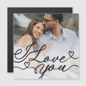 バレンタインデーの写真カード 愛の言葉 (正面/裏面)