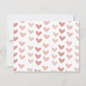 バレンタインデーの写真カード 招待状 (裏面)