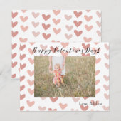 バレンタインデーの写真カード 招待状 (正面/裏面)