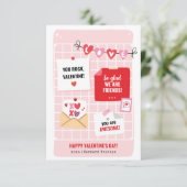 バレンタインデーの写真カード 招待状 (スタンド正面)