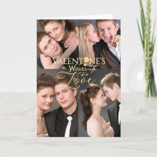 バレンタインデーの写真コラージュ記念品 カード