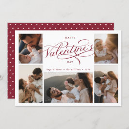 バレンタインデーの写真コラージュ シーズンカード