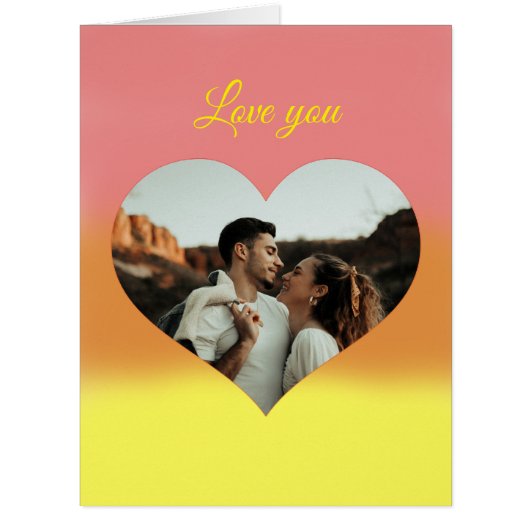 バレンタインデーの写真ハート (正面)