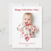 バレンタインデーの写真ヴィンテージハートカード (正面)