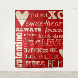 バレンタインデーの写真背景タペストリー タペストリー