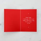 バレンタインデーの写真 あなたは私のお気に入りの彼女 カード (内部)