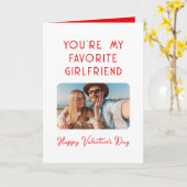 バレンタインデーの写真 あなたは私のお気に入りの彼女 カード (黄色い花)