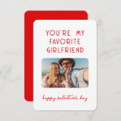バレンタインデーの写真 あなたは私のお気に入りの彼女 ノートカード (正面/裏面)