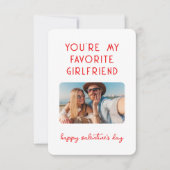 バレンタインデーの写真 あなたは私のお気に入りの彼女 ノートカード (正面)