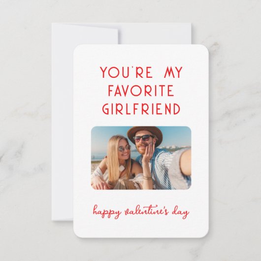 バレンタインデーの写真 あなたは私のお気に入りの彼女 ノートカード (正面)