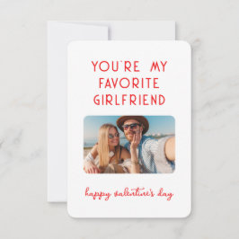 バレンタインデーの写真 あなたは私のお気に入りの彼女 ノートカード
