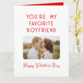 バレンタインデーの写真 あなたは私のお気に入りの彼氏 カード (黄色い花)