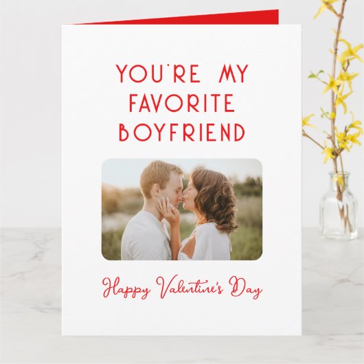 バレンタインデーの写真 あなたは私のお気に入りの彼氏 カード (黄色い花)