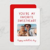 バレンタインデーの写真　あなたは私のお気に入りの愛する人 ノートカード (正面/裏面)